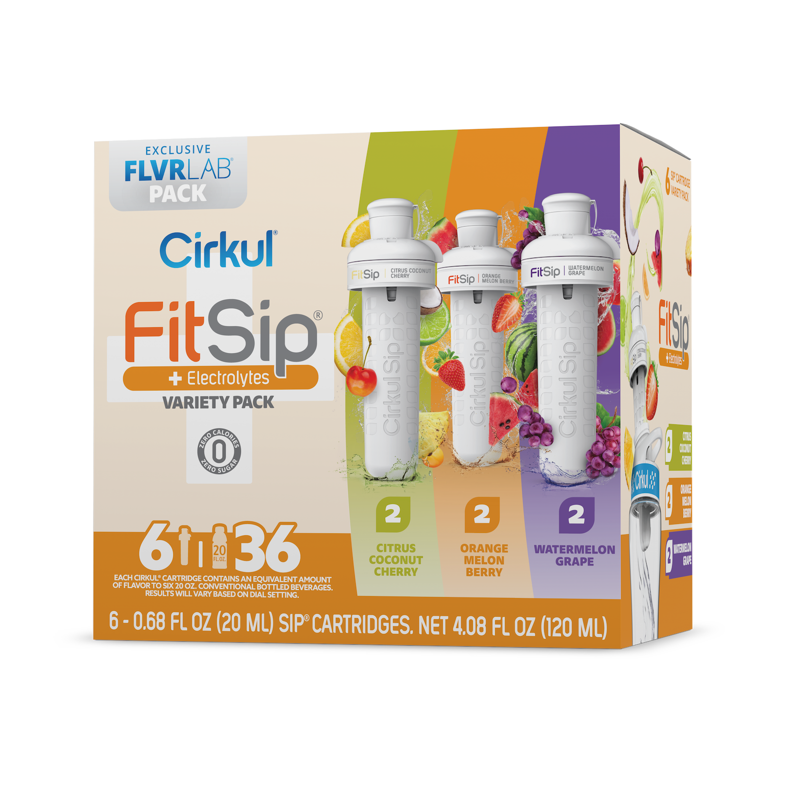 Base: FitSip Flavor Cartridge Variety Pack, 6-Pack (03)