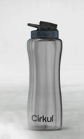 32oz. Black Tint Plastic Bottle with Gray Lid